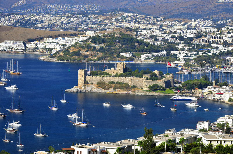 Medium castle of st peter coast bodrum turkey